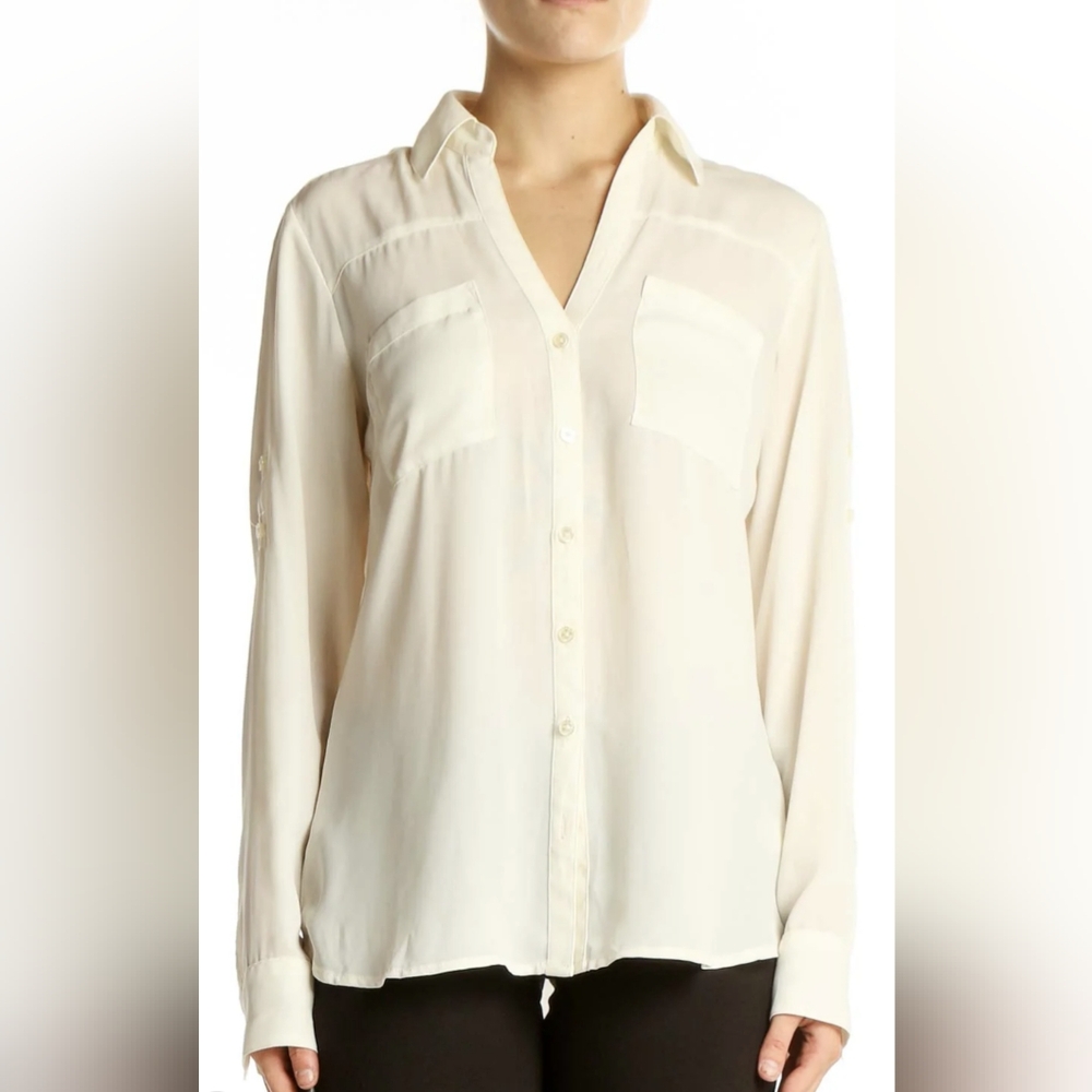Express Cream Button Down Shirt